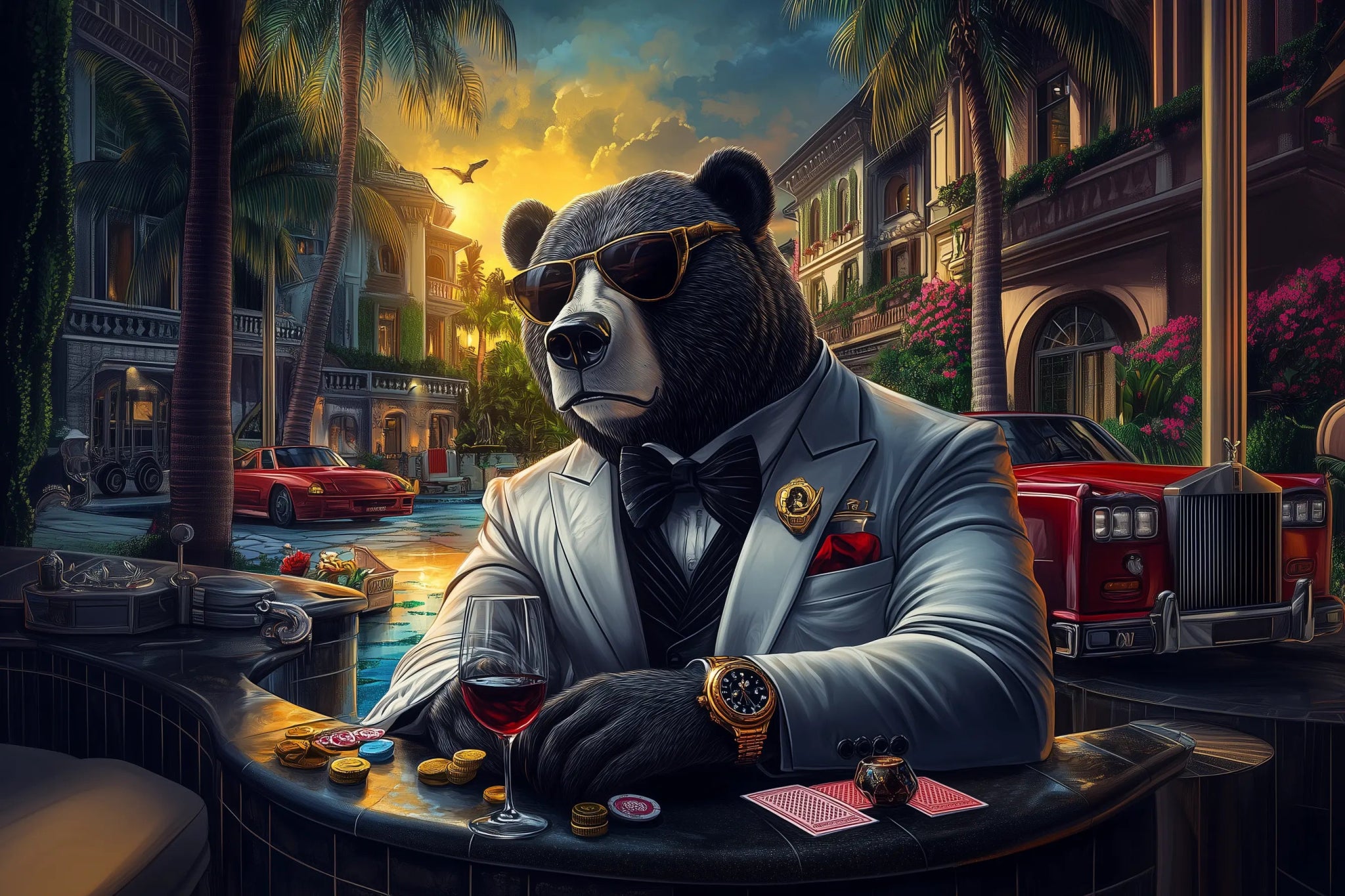 Das königliche Pokerface | Premium Wandbild - Dein Wandbild