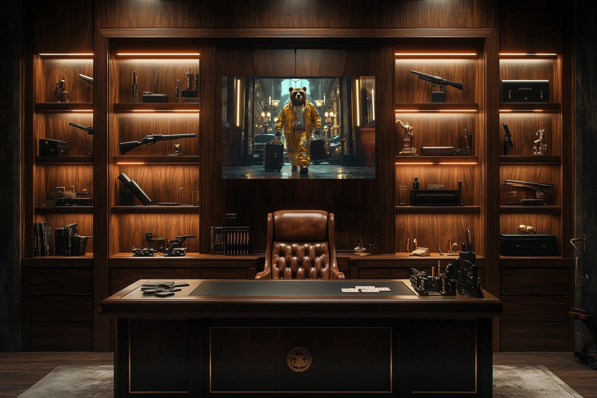 Der Goldene Globetrotter | Premium Wandbild - Dein Wandbild
