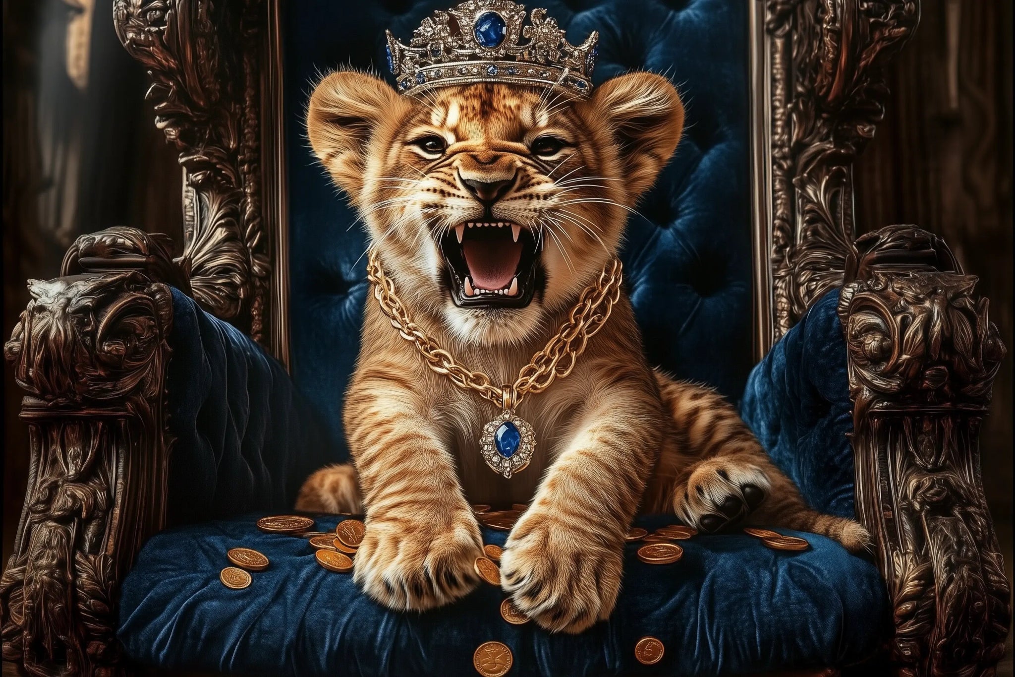 Der junge König – Löwen - Tierbild mit Symbolik & Charakter | Dein Wandbild - Dein Wandbild