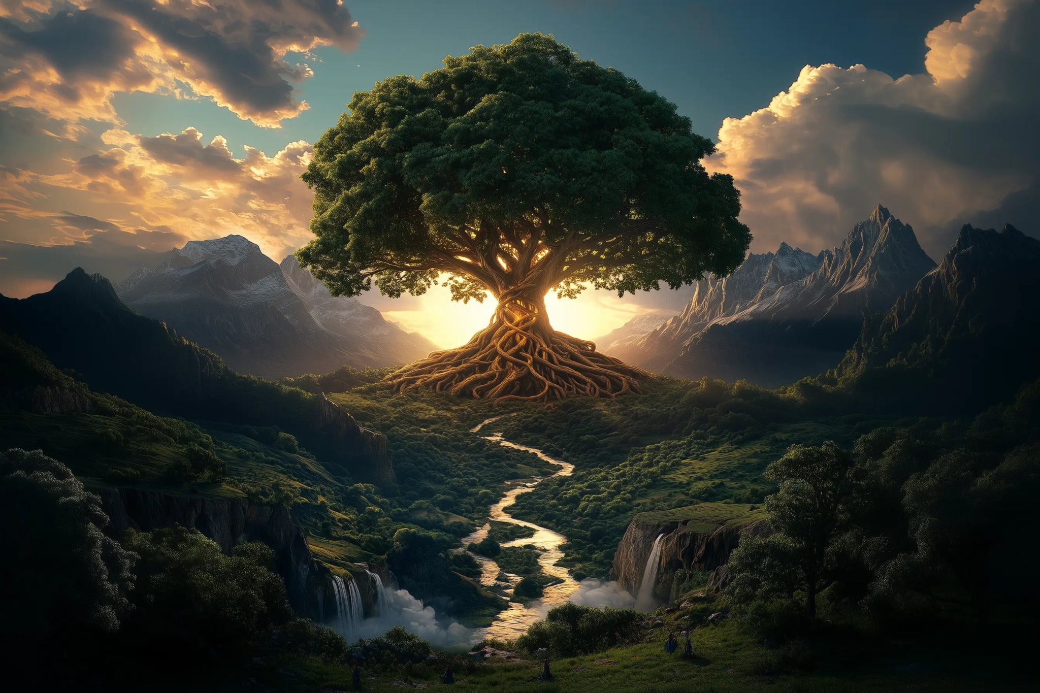Der mythische Baum des Lebens – Naturbild mit spiritueller Symbolkraft | Dein Wandbild - Dein Wandbild