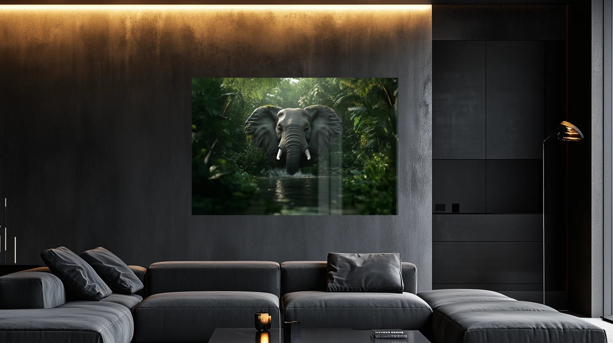 Der Wächter des Dschungels – Elefant in seinem Element als majestätisches Tierbild | Dein Wandbild - Dein Wandbild