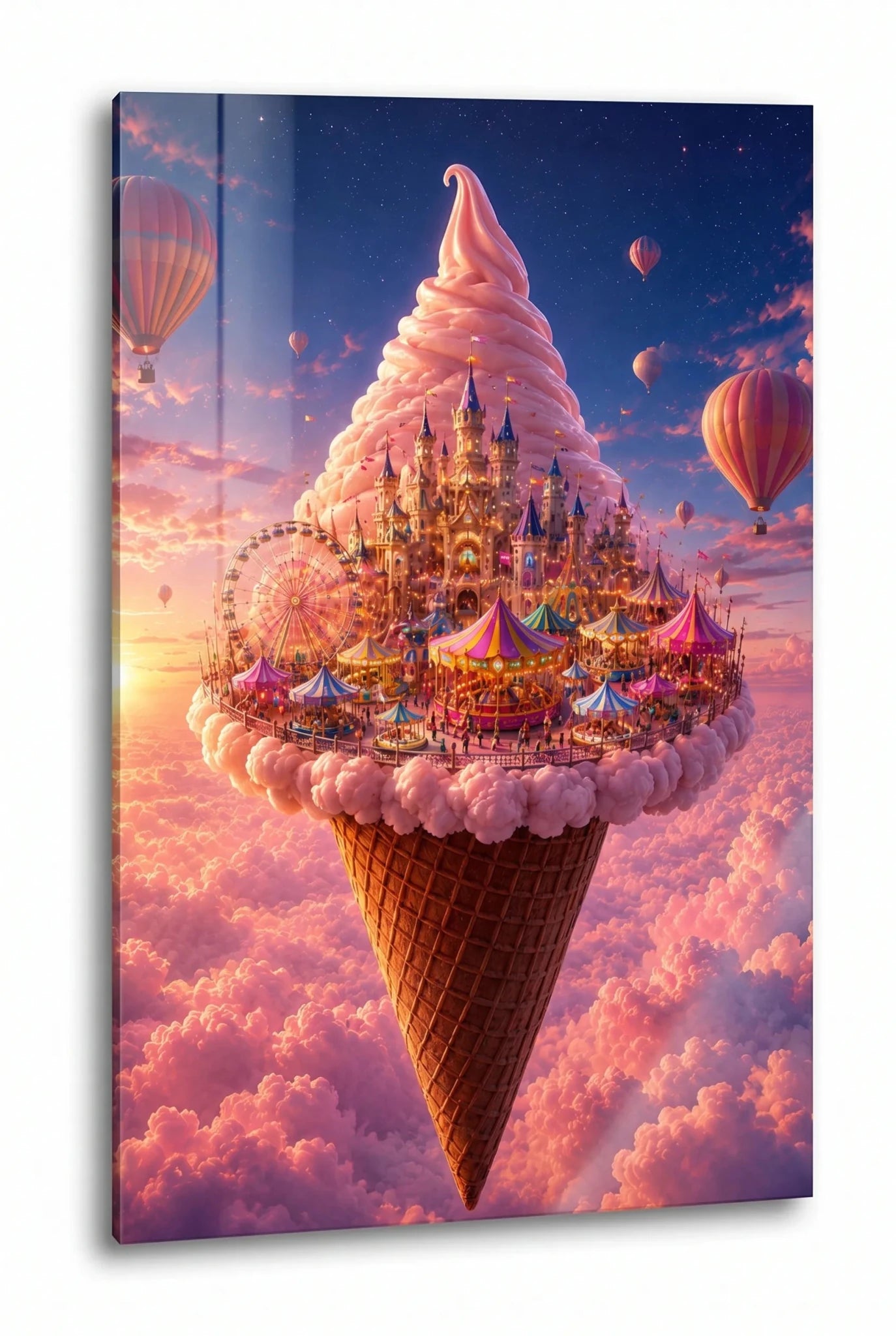 Eiswaffel Schloss über den Wolken Wandbild - Dein Wandbild