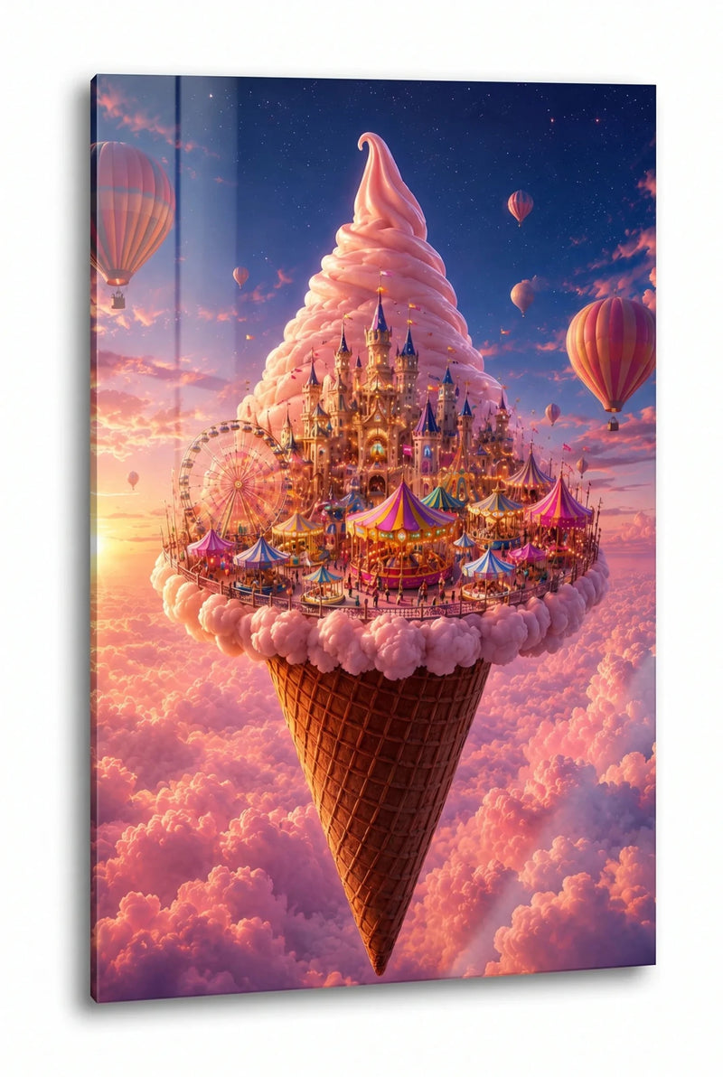 Eiswaffel Schloss über den Wolken Wandbild - Dein Wandbild