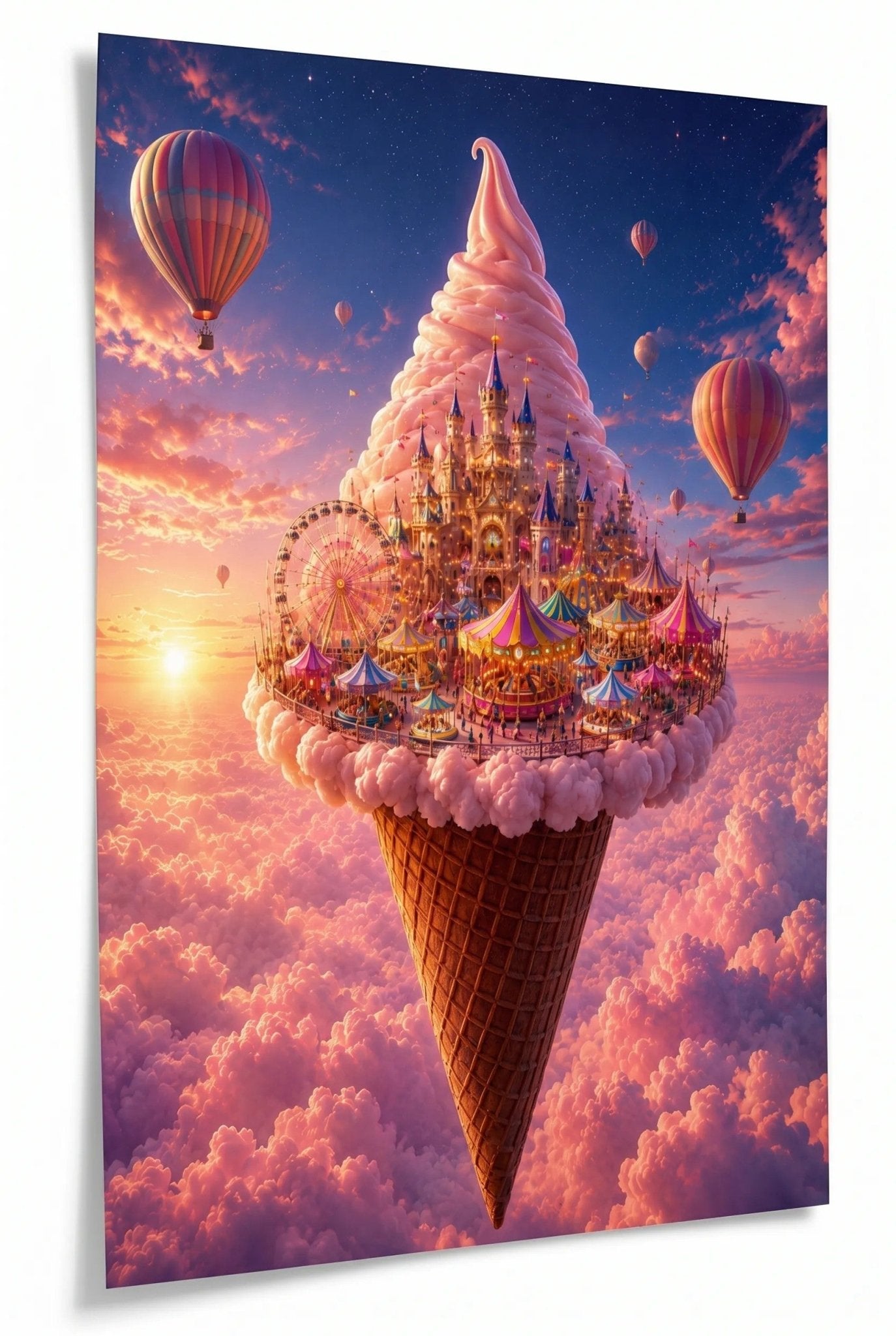Eiswaffel Schloss über den Wolken Wandbild - Dein Wandbild