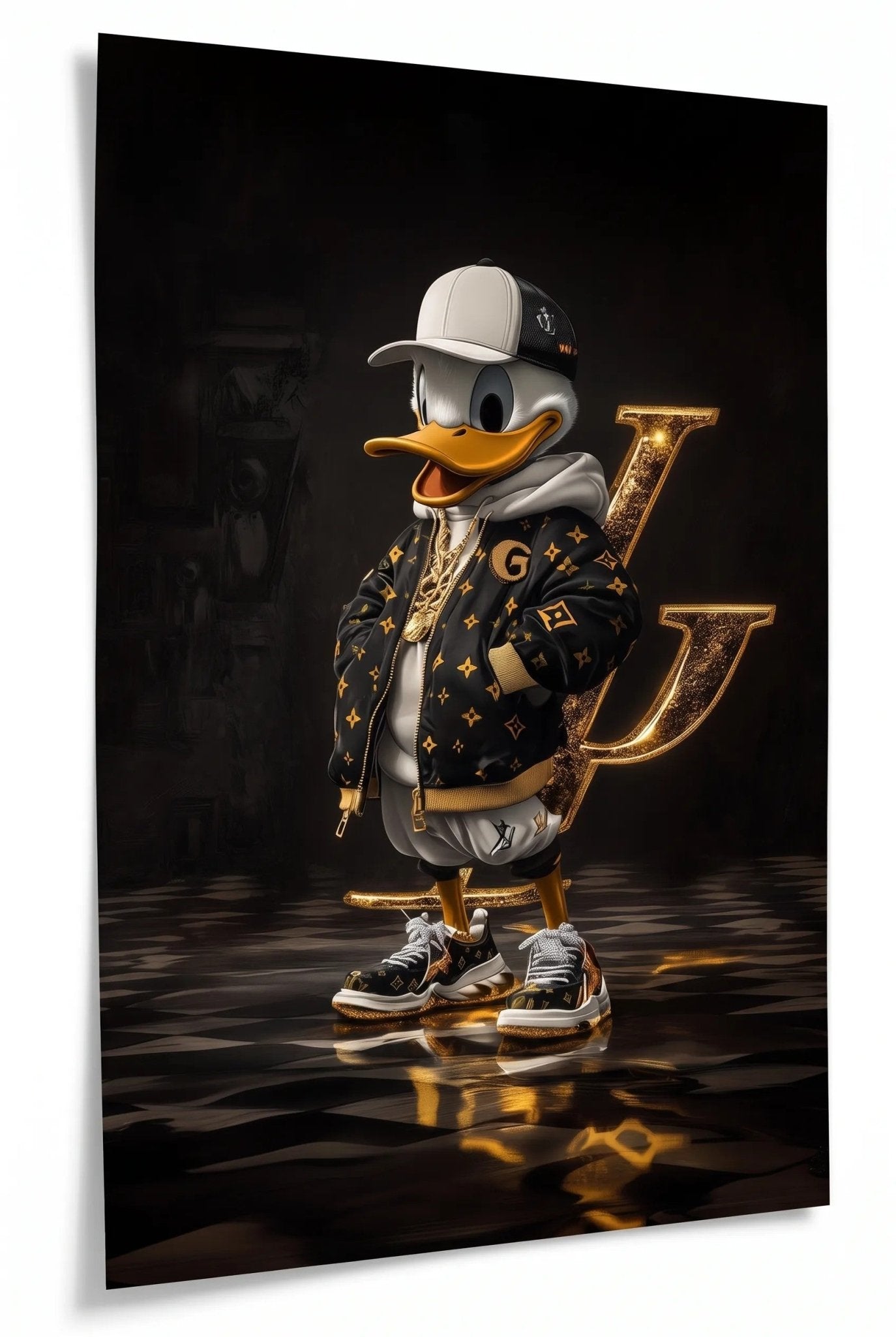 G Duck – Streetwear mit goldenem G-Logo - Dein Wandbild