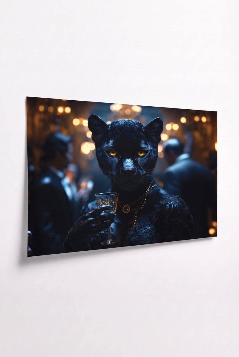 G Panther – Die Königin der Nacht im Black Elegance Look - Dein Wandbild