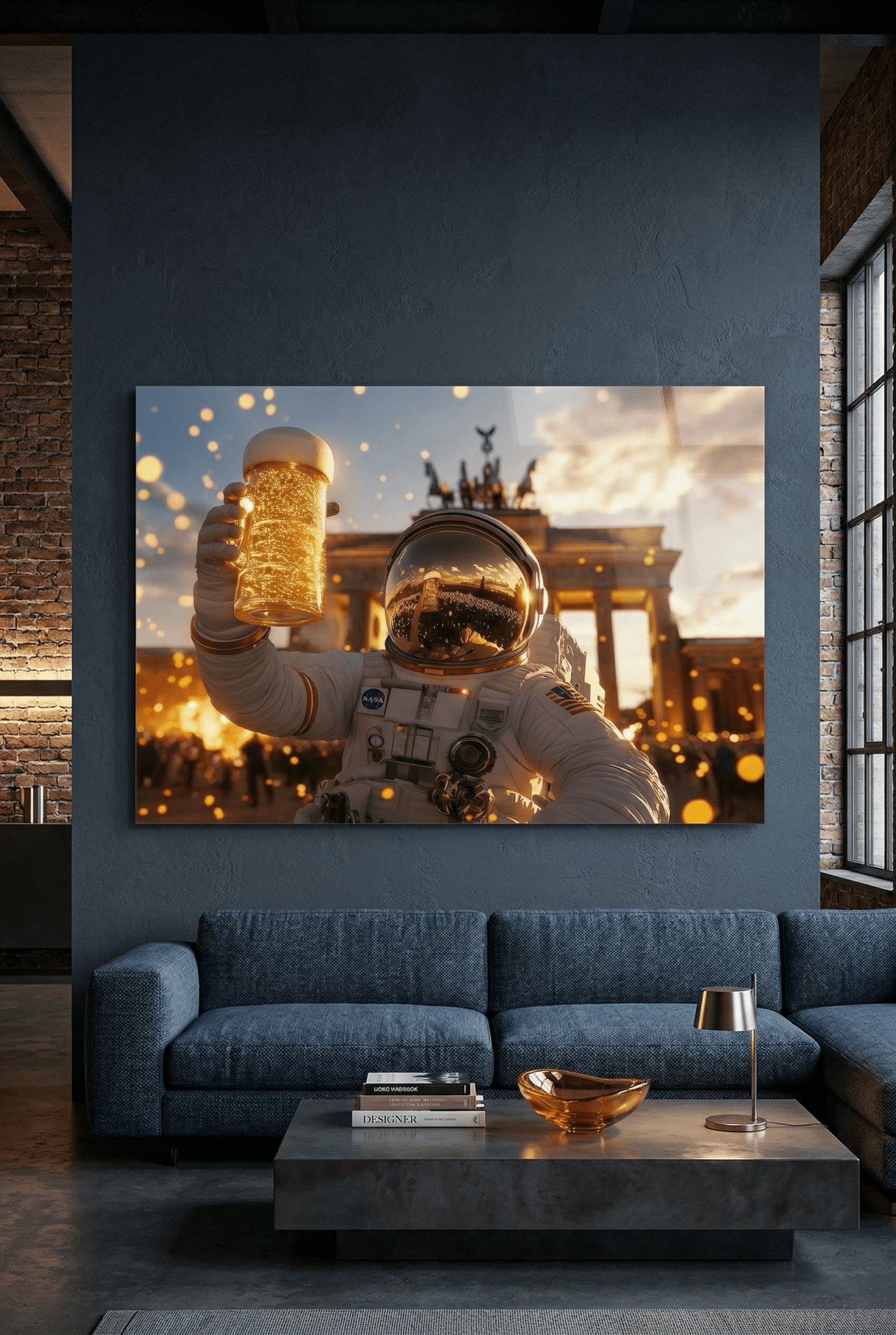 Galaktisches Prost – Kunstdruck mit Sci - Fi - Vibes am Brandenburger Tor | Dein Wandbild - Dein Wandbild