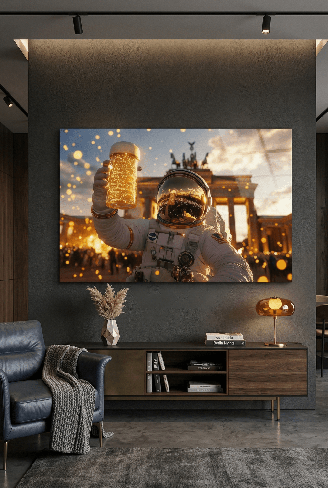 Galaktisches Prost – Kunstdruck mit Sci - Fi - Vibes am Brandenburger Tor | Dein Wandbild - Dein Wandbild