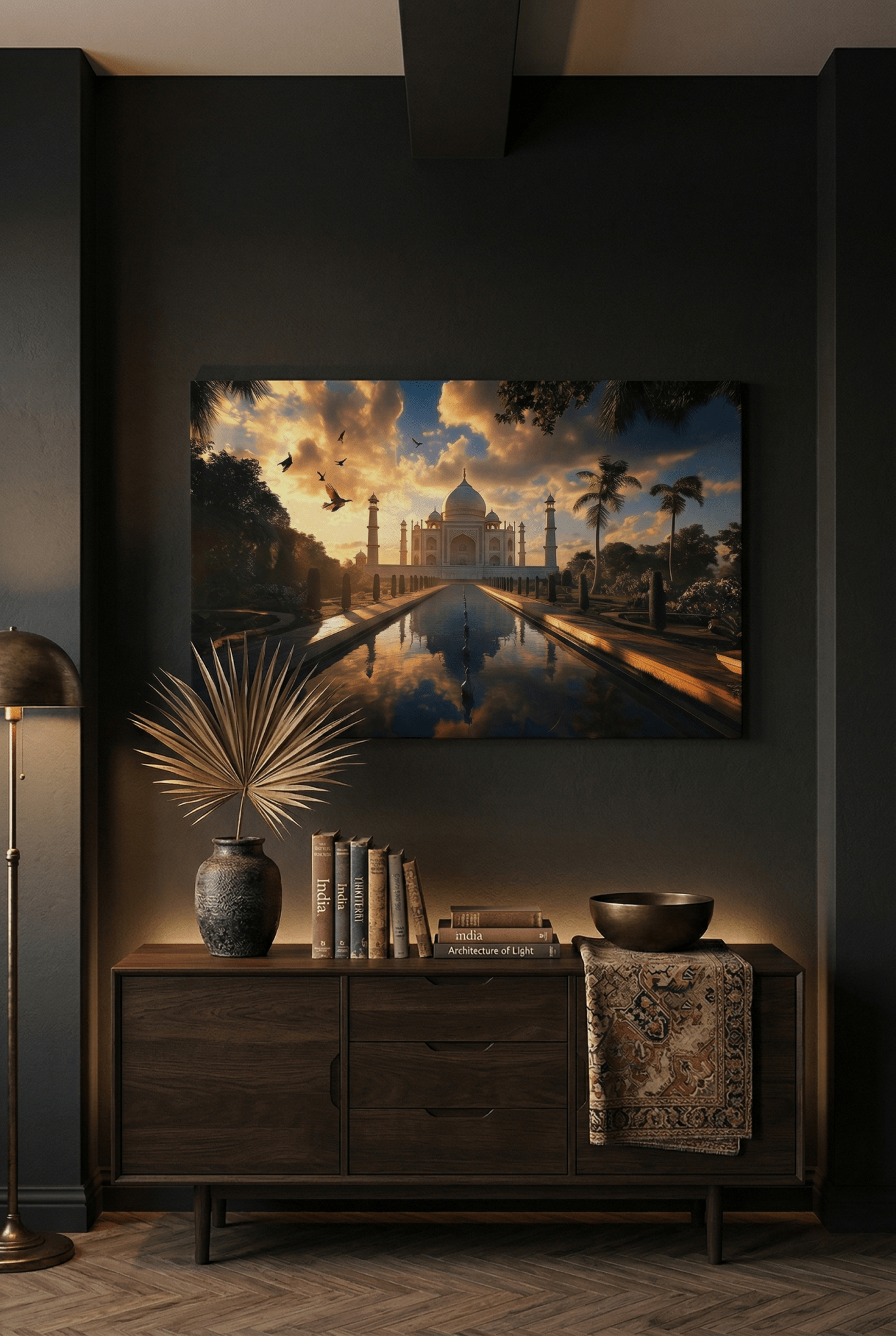 Golden Majesty – Architekturbild des Taj Mahal im Licht der Ewigkeit | Dein Wandbild - Dein Wandbild