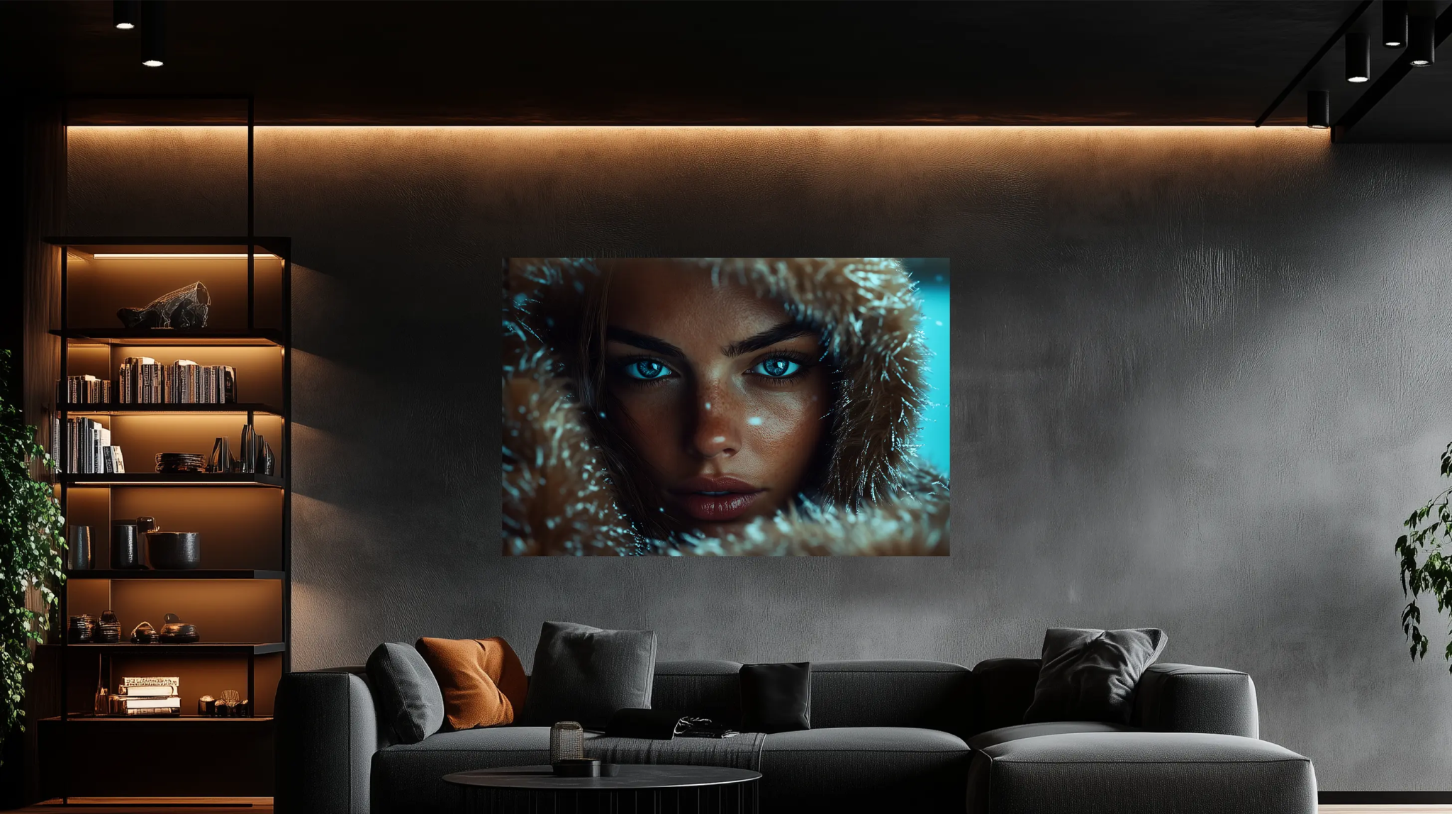 Icy Gaze – Die Magie des Winters als frostiger Kunstdruck | Dein Wandbild - Dein Wandbild