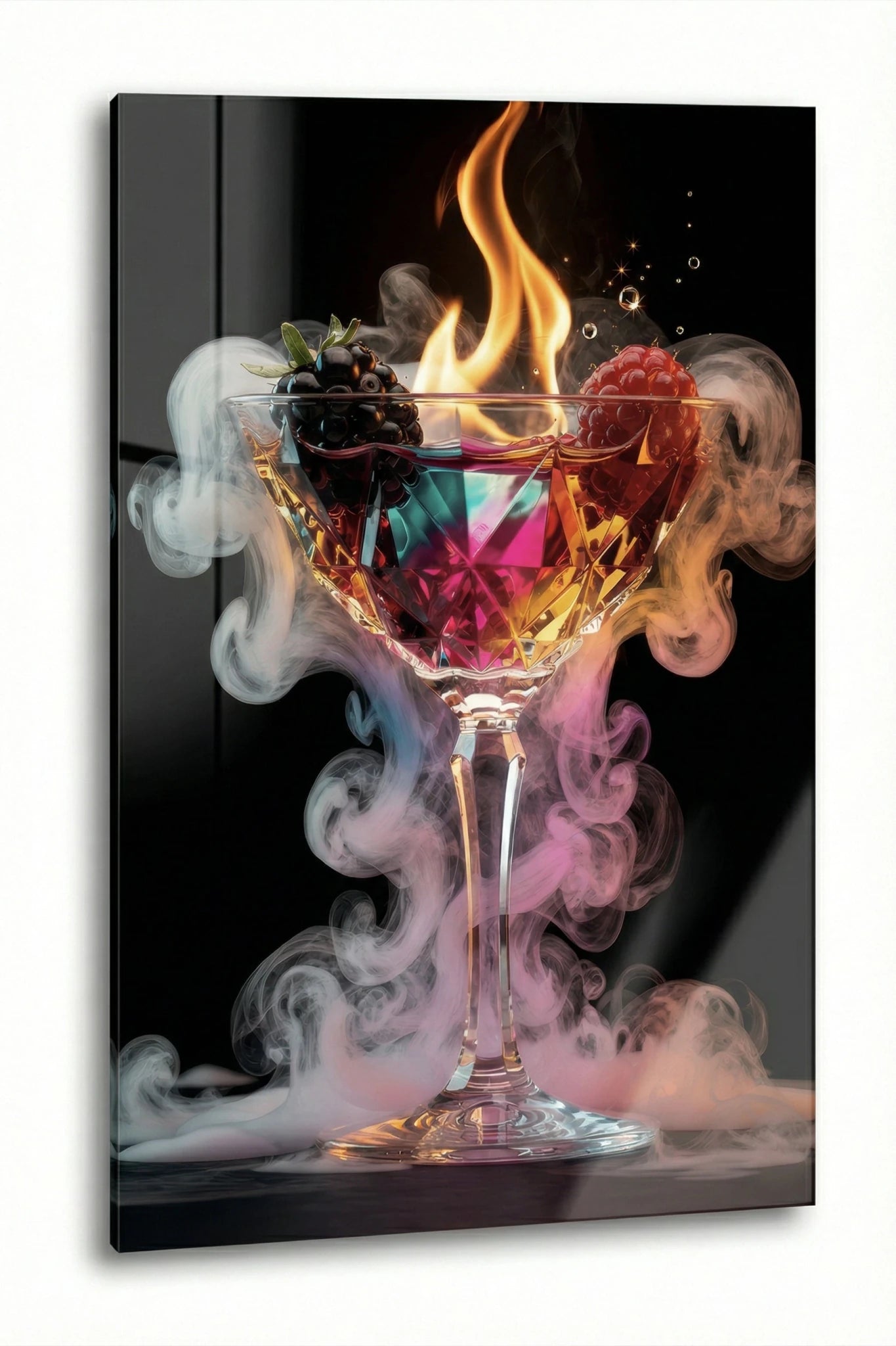 Ignited Elixir – Cocktail mit Feuer & Trockeneis | Dein Wandbild - Dein Wandbild