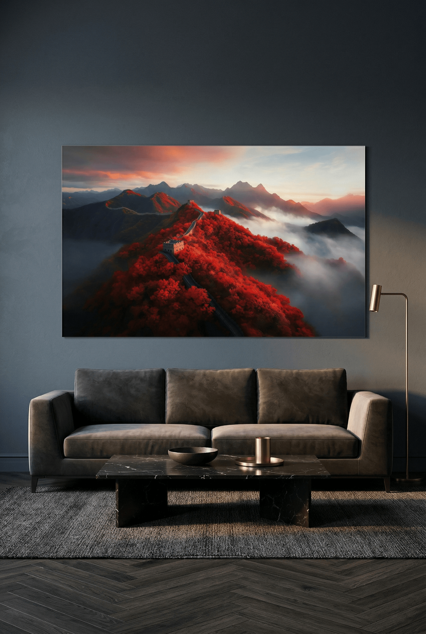 Imperial Autumn – Landschaftsbild der Chinesischen Mauer im Herbst | Dein Wandbild - Dein Wandbild