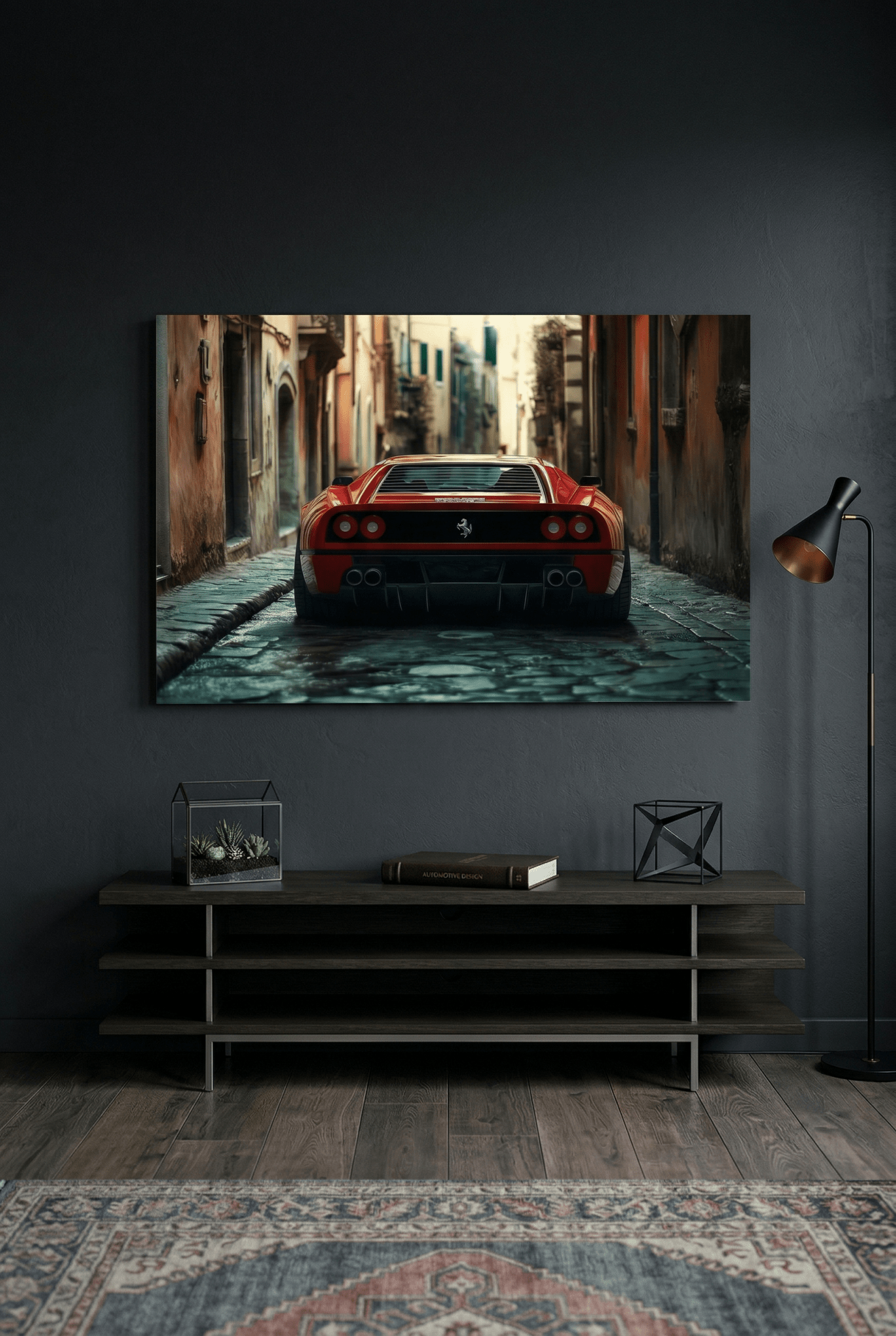 Italian Legacy – Supersportwagen Autobild mit klassischer Kulisse | Dein Wandbild - Dein Wandbild