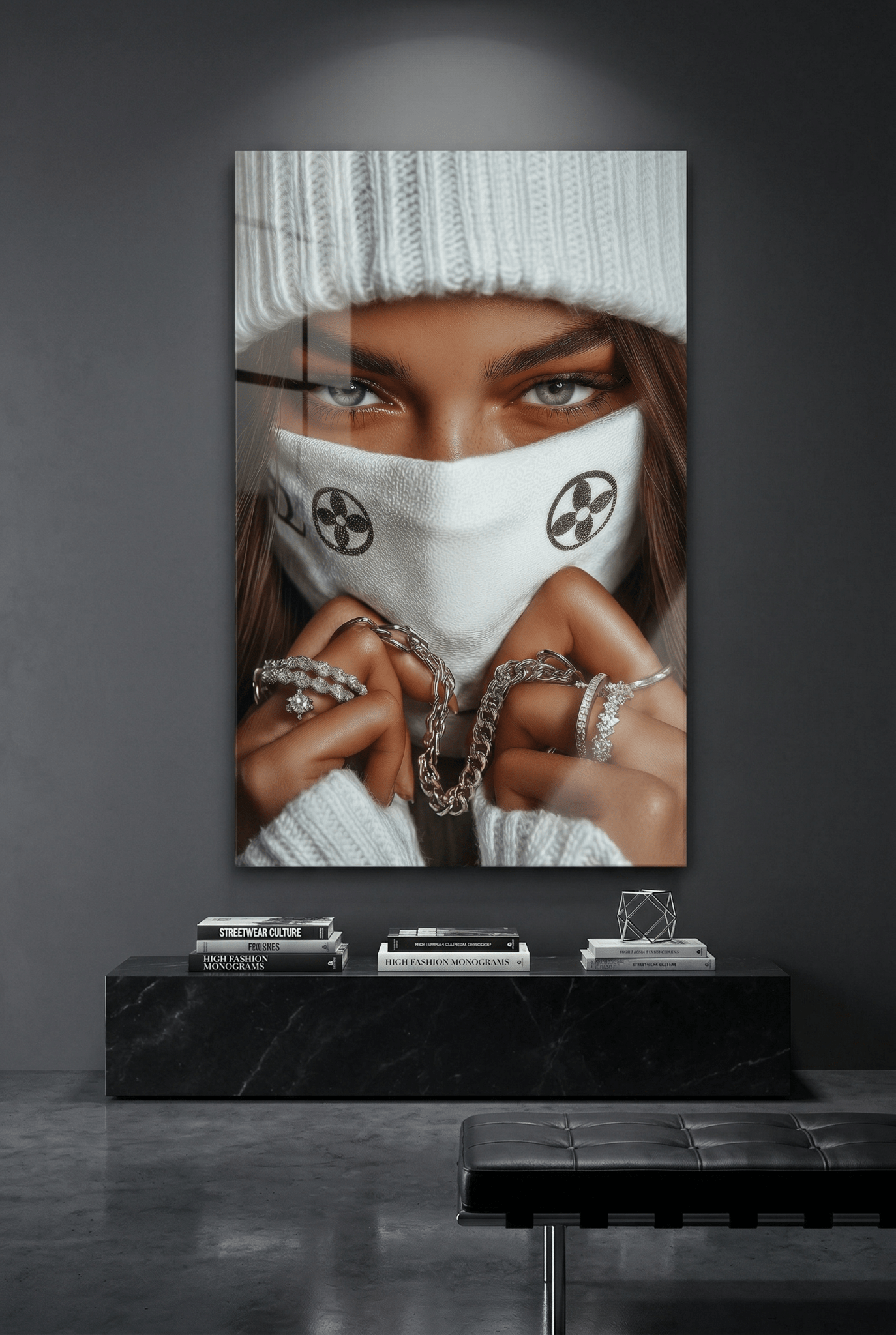 Luxury Rebel – Streetwear - Kunstbild mit weiblicher Eleganz & Attitüde | Dein Wandbild - Dein Wandbild