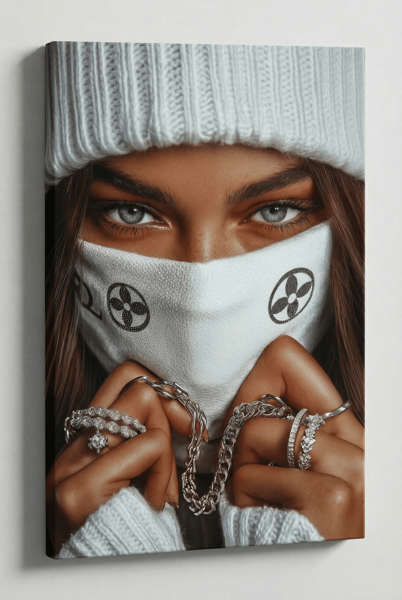 Luxury Rebel – Streetwear - Kunstbild mit weiblicher Eleganz & Attitüde | Dein Wandbild - Dein Wandbild