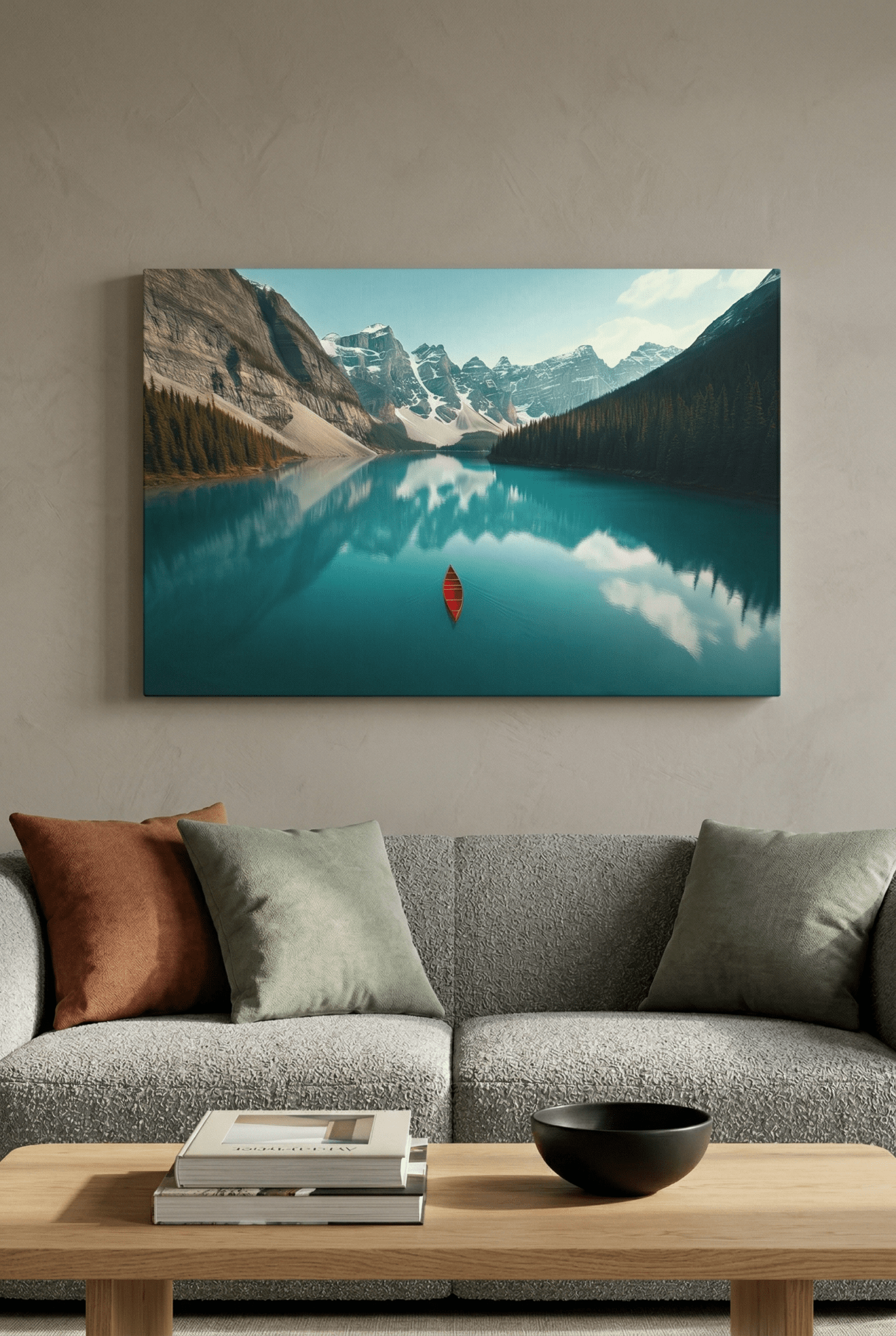 Moraine Lake in Kanada – Landschaftsbild mit Bergpanorama & Klarsee | Dein Wandbild - Dein Wandbild
