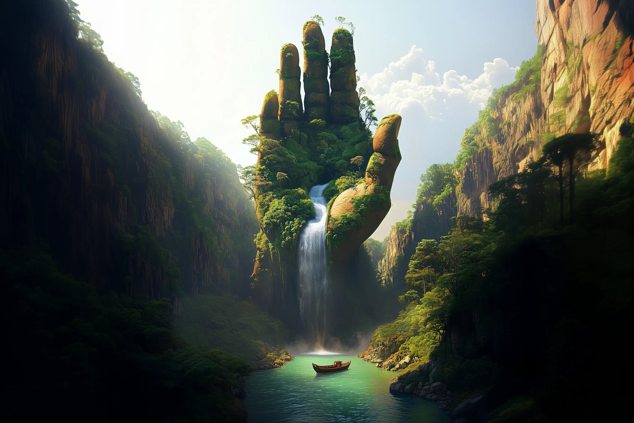 Mutter Gaias Hand – Naturbild mit spiritueller Symbolik & Stärke | Dein Wandbild - Dein Wandbild