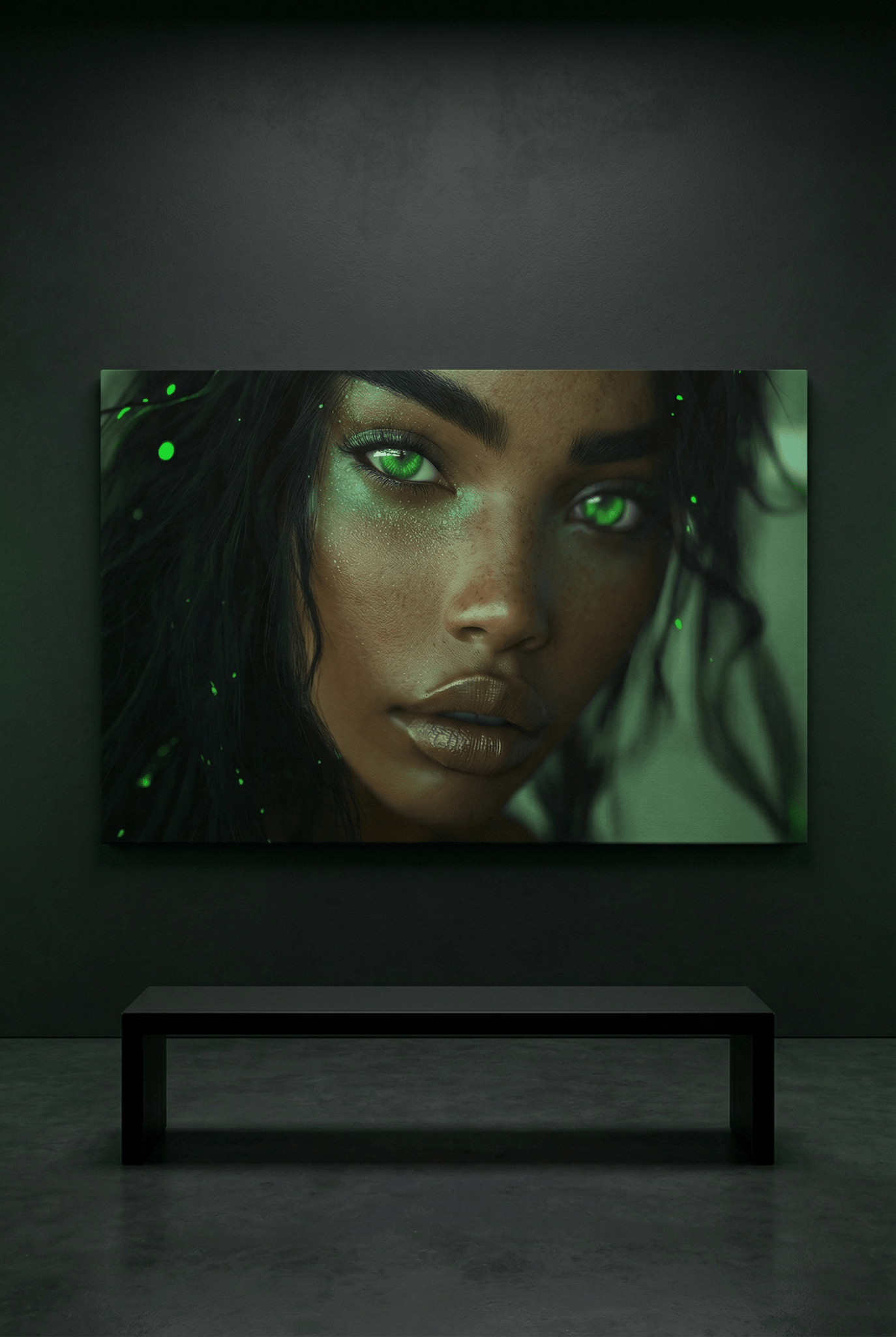 Mystic Gaze – Ausdrucksstarke Schönheit in Licht & Farbe als eleganter Kunstdruck | Dein Wandbild - Dein Wandbild