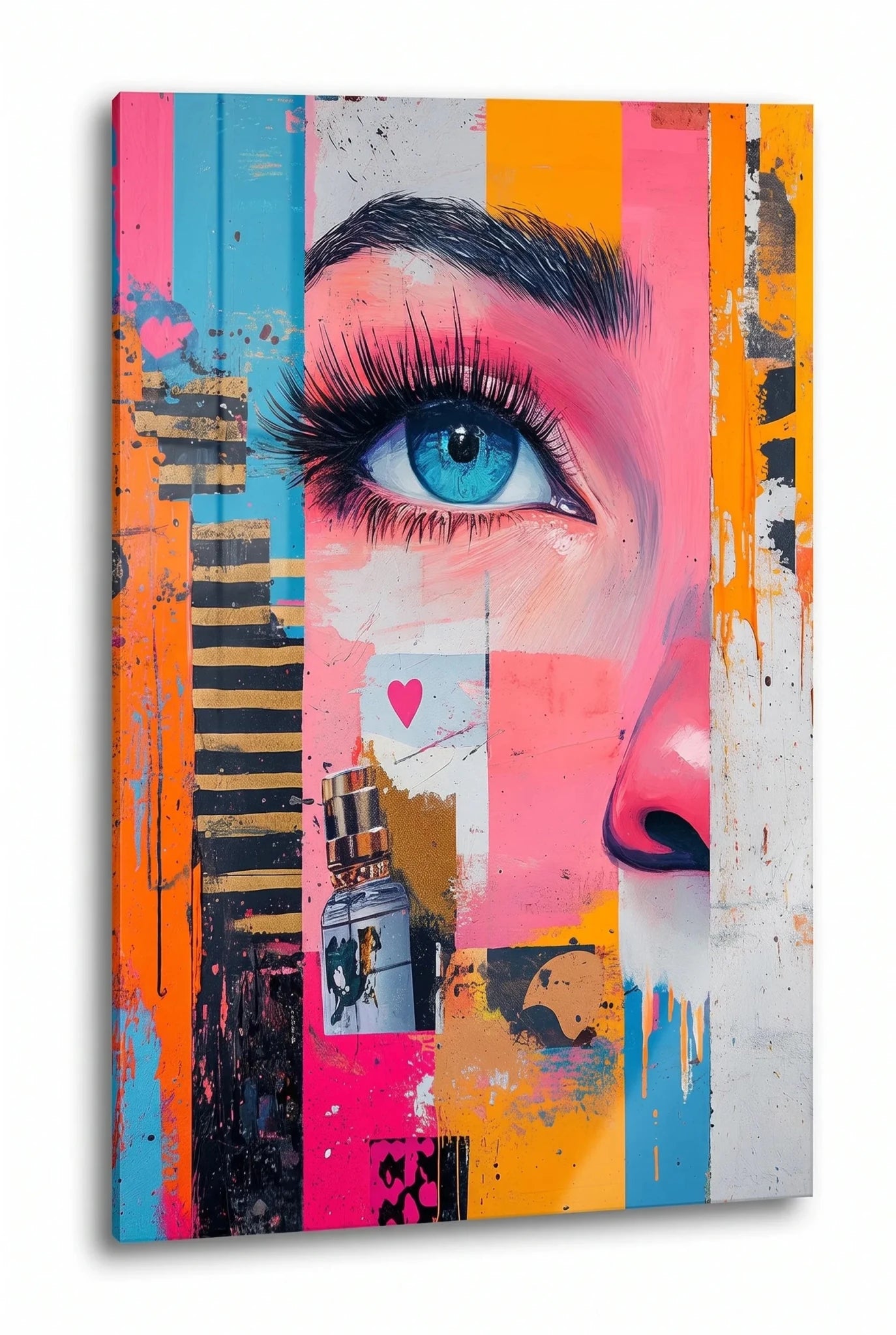 Pop Art Auge Parfum Collage Bunt Wandbild - Dein Wandbild