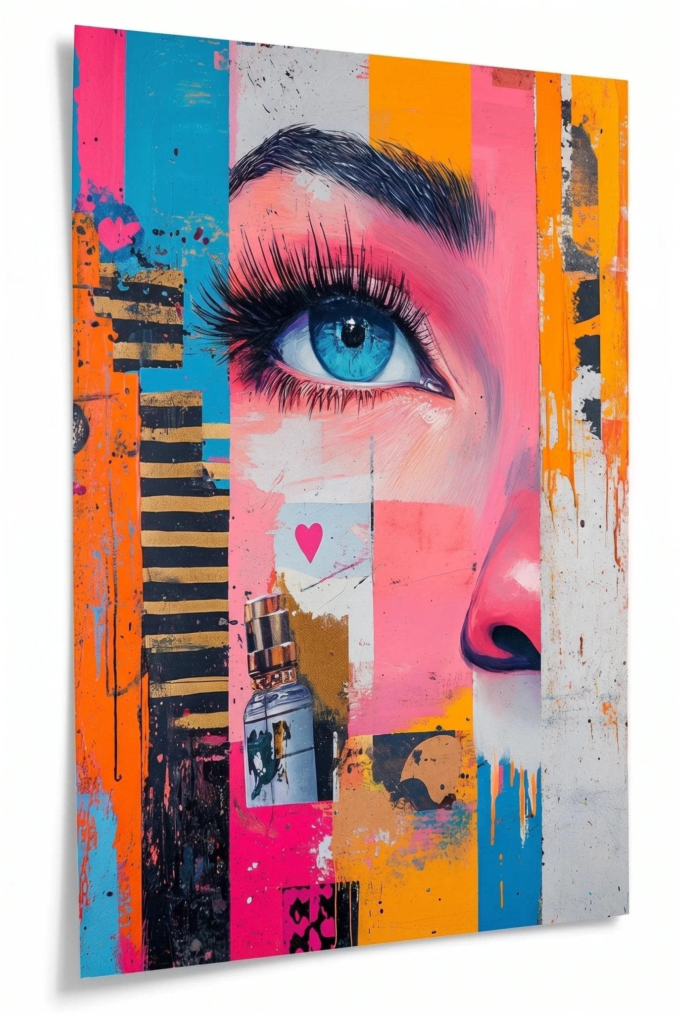 Pop Art Auge Parfum Collage Bunt Wandbild - Dein Wandbild