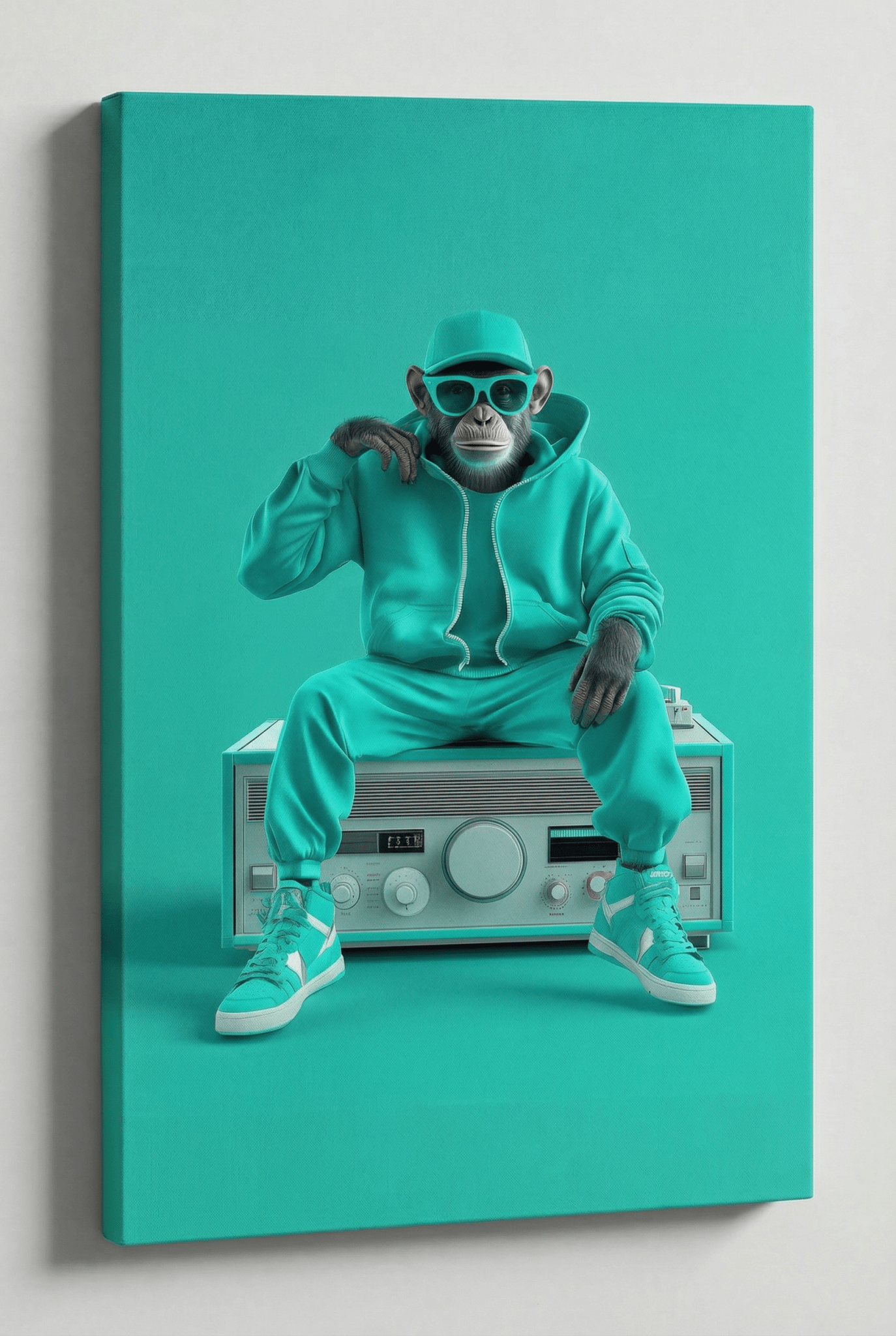Retro Vibes – The Chillest Ape als lässiger Kunstdruck mit 80s Feeling | Dein Wandbild - Dein Wandbild