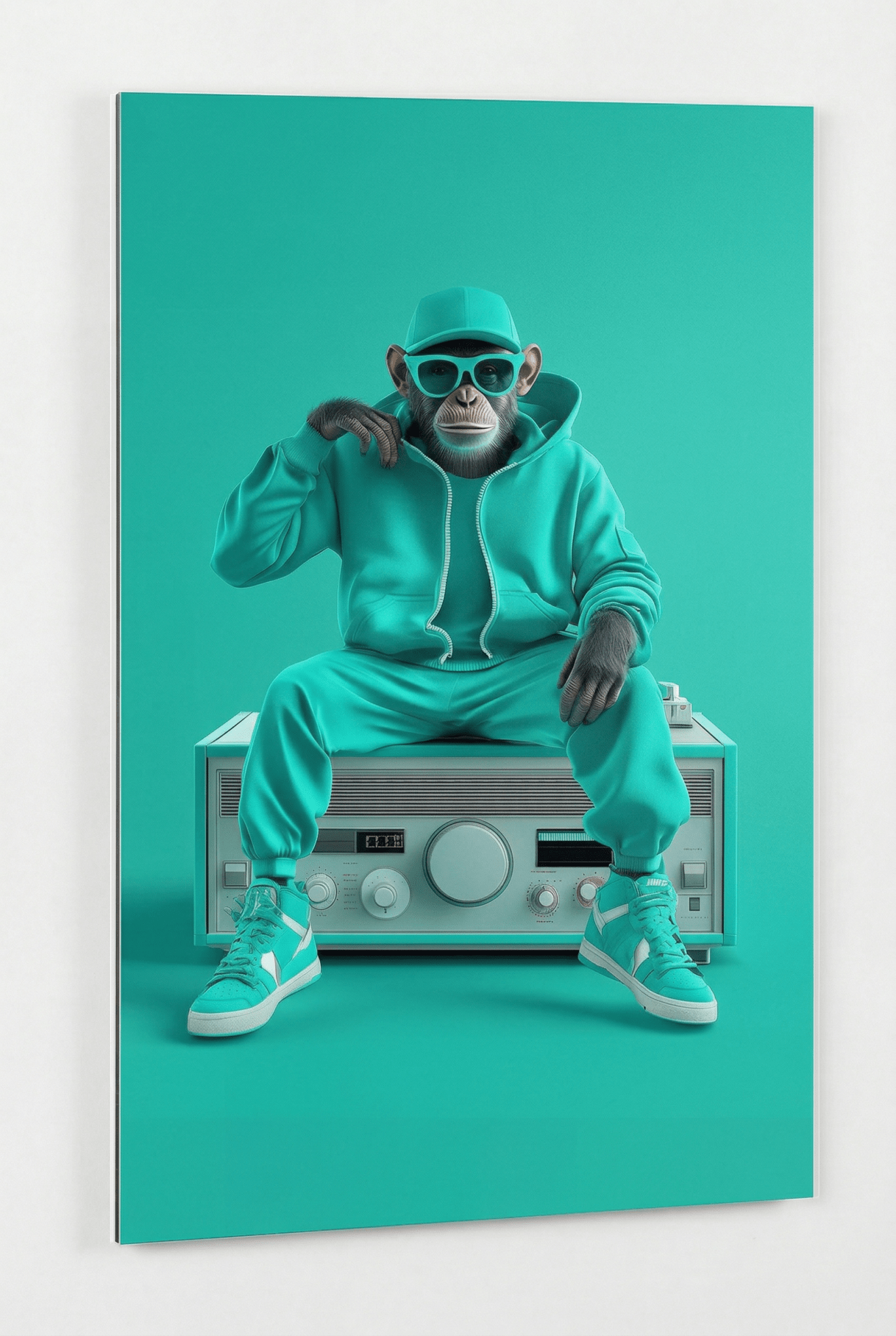 Retro Vibes – The Chillest Ape als lässiger Kunstdruck mit 80s Feeling | Dein Wandbild - Dein Wandbild