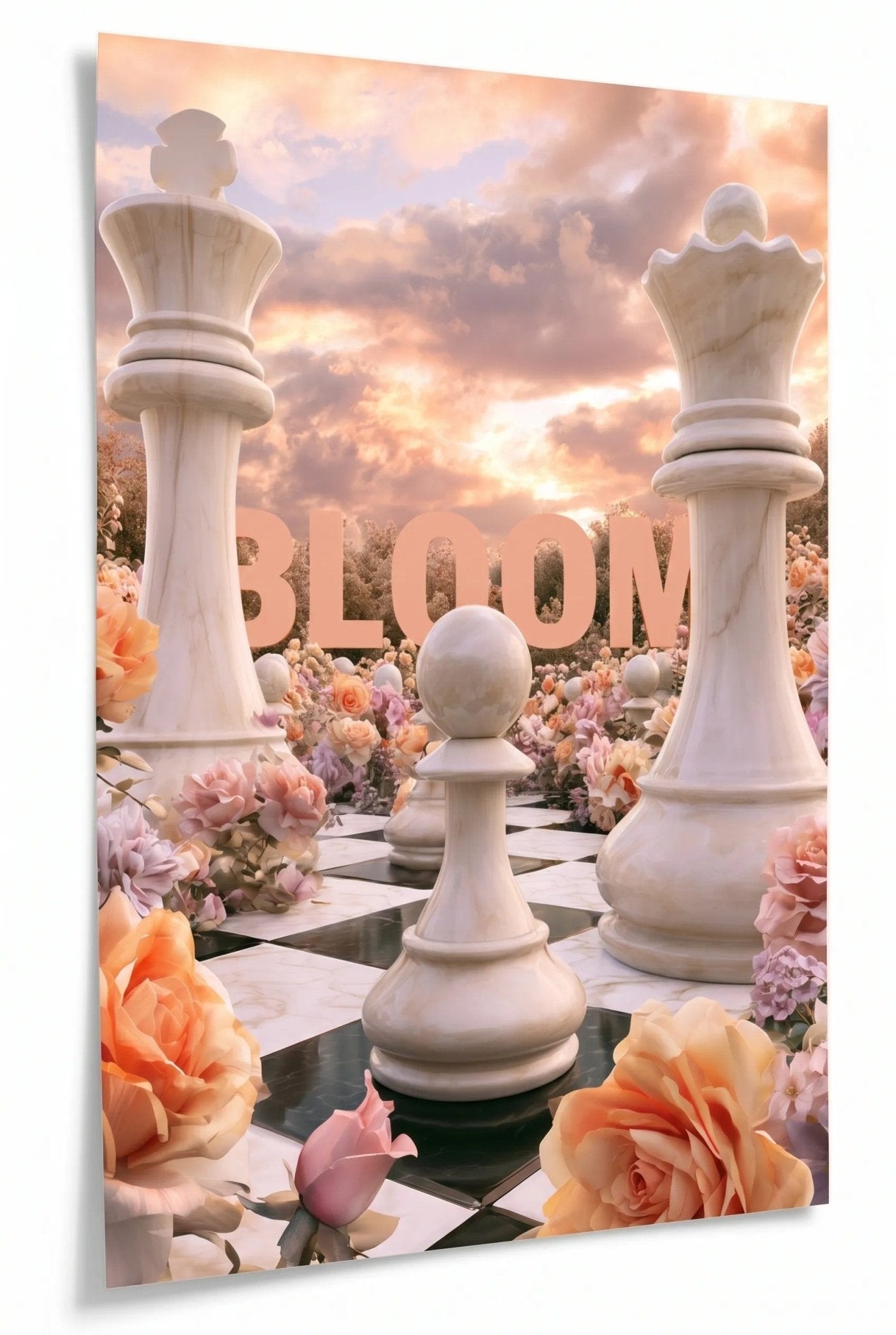 Riesenschach Figuren Rosengarten Bloom Wandbild - Dein Wandbild