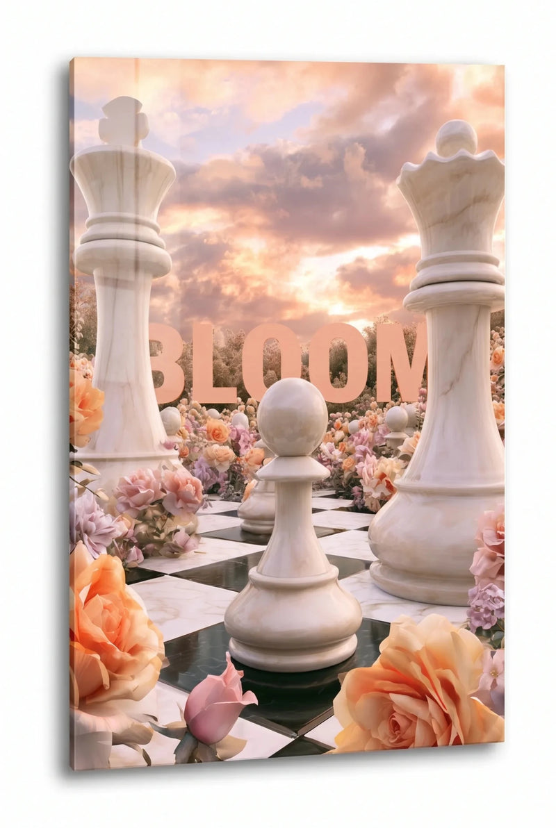 Riesenschach Figuren Rosengarten Bloom Wandbild - Dein Wandbild