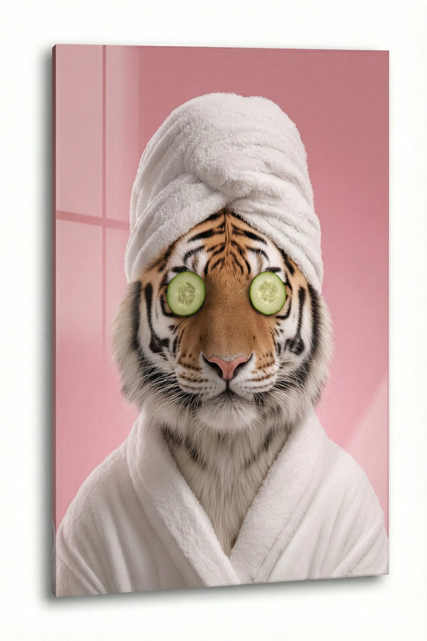 Spa Serenity – Der entspannte Tiger | Dein Wandbild - Dein Wandbild