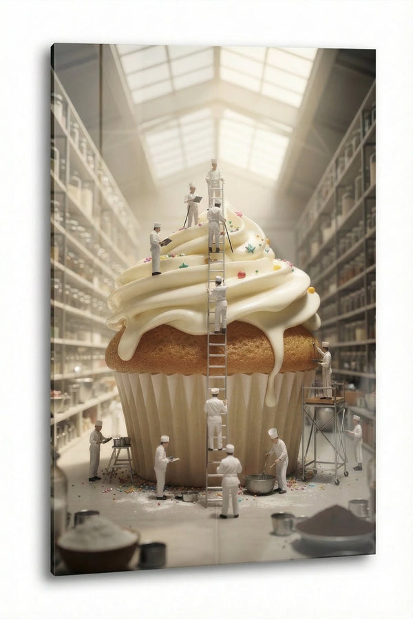 Sweet Construction – Tiny Workers am Cupcake | Dein Wandbild - Dein Wandbild