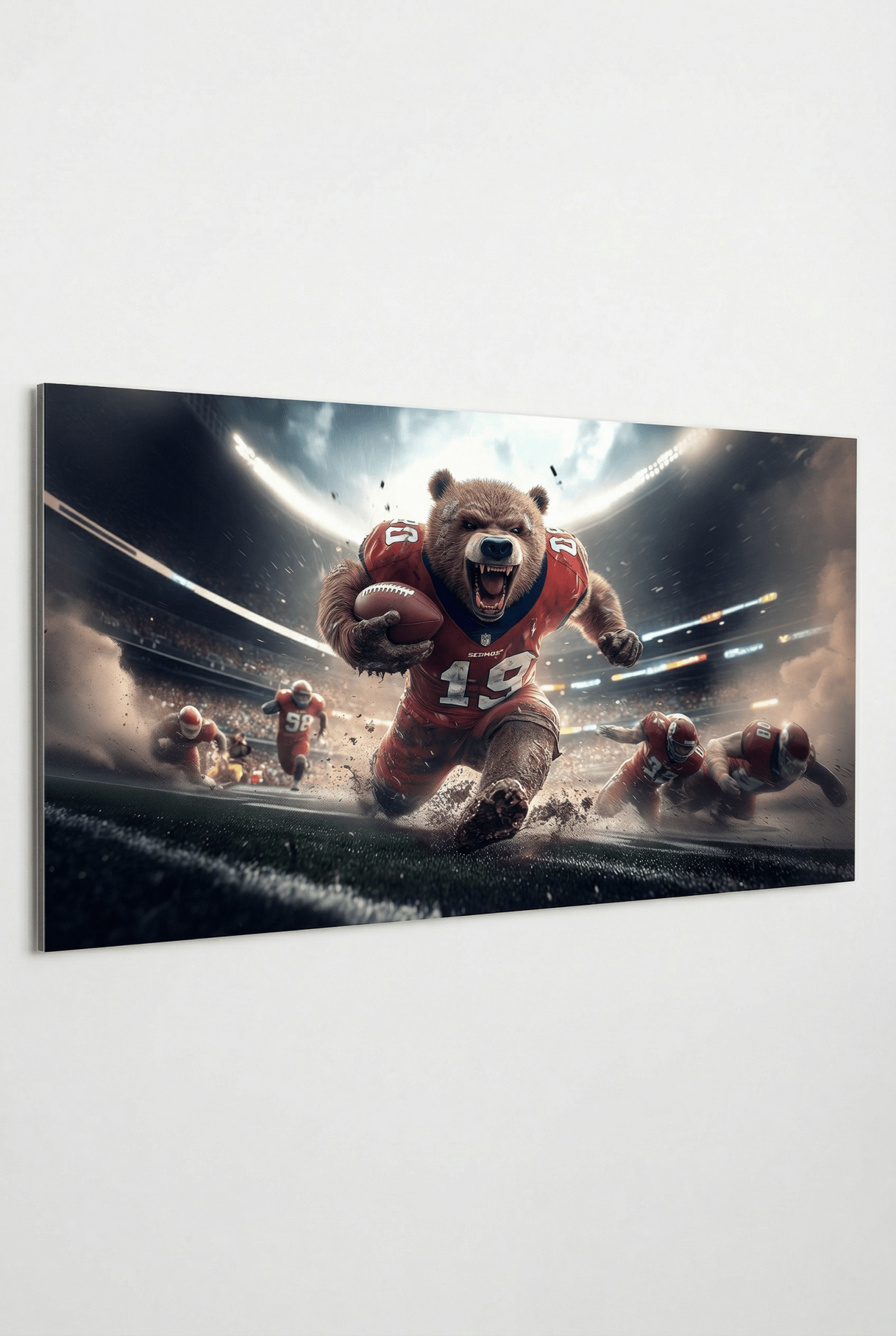 The Beast Unleashed – Der unaufhaltsame Football - Gorilla | Dein Wandbild - Dein Wandbild