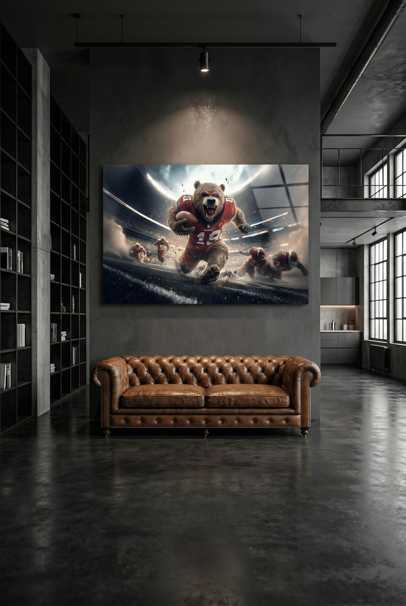 The Beast Unleashed – Der unaufhaltsame Football - Gorilla | Dein Wandbild - Dein Wandbild