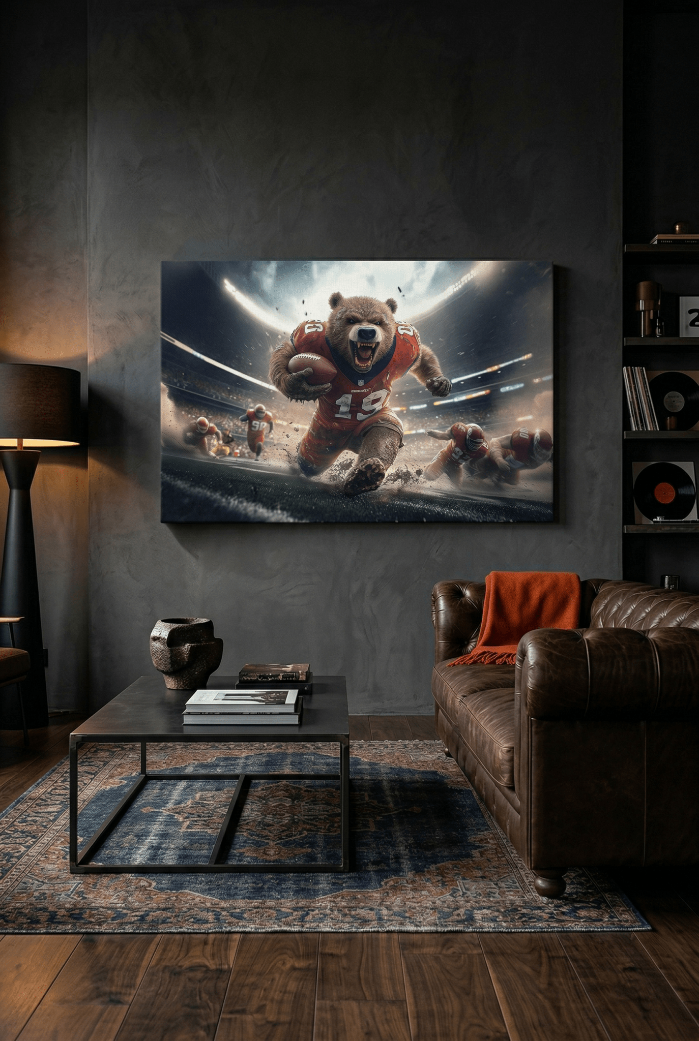 The Beast Unleashed – Der unaufhaltsame Football - Gorilla | Dein Wandbild - Dein Wandbild