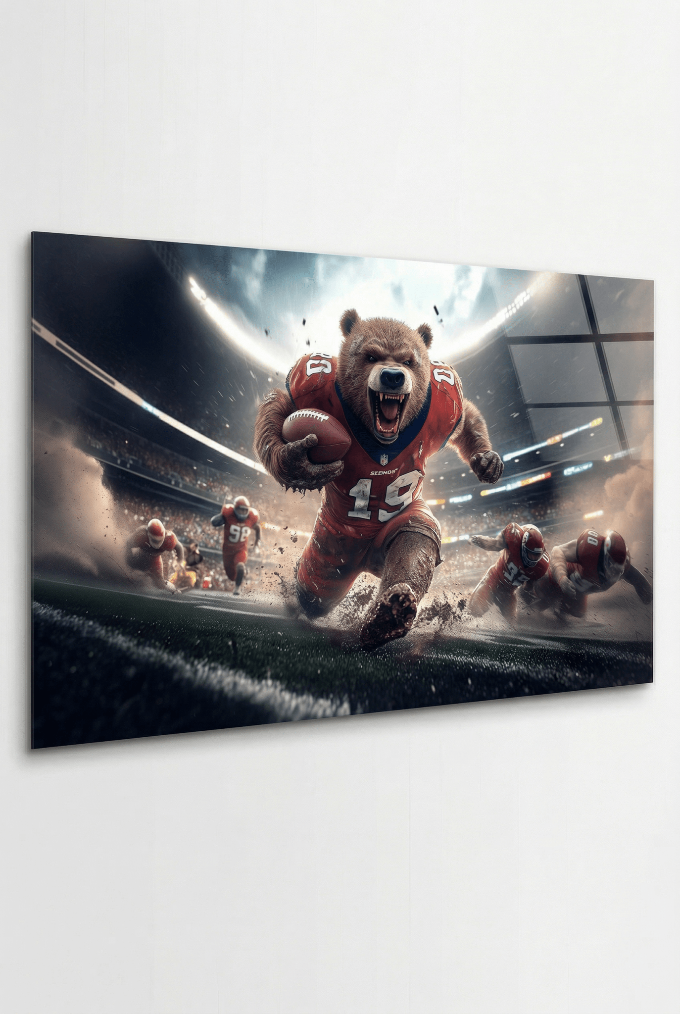 The Beast Unleashed – Der unaufhaltsame Football - Gorilla | Dein Wandbild - Dein Wandbild