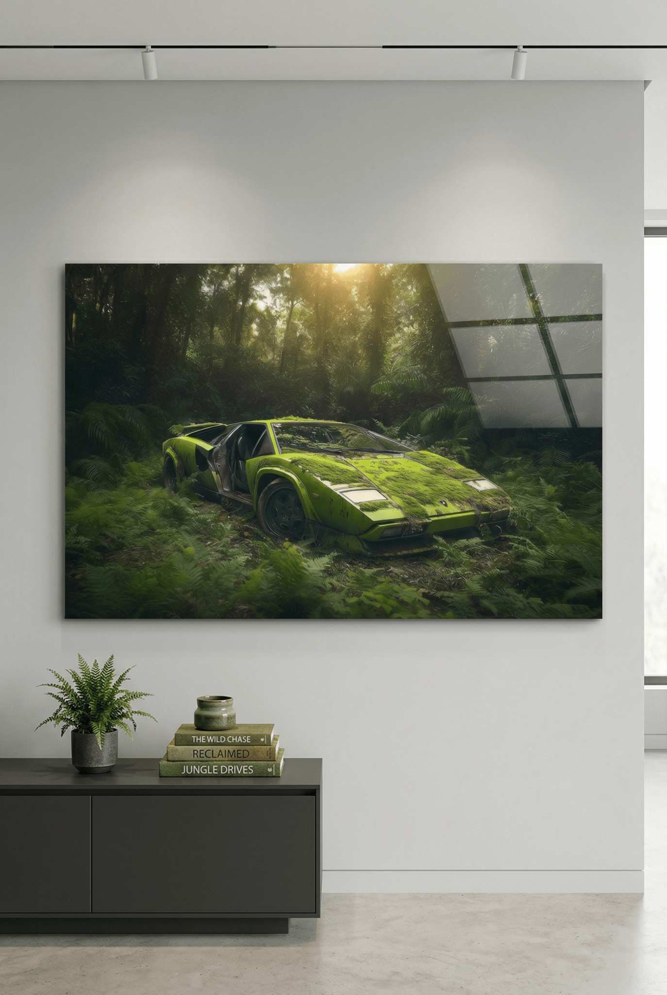 Vergänglicher Luxus – Lamborghini Natur Kunstdruck| Dein Wandbild - Dein Wandbild