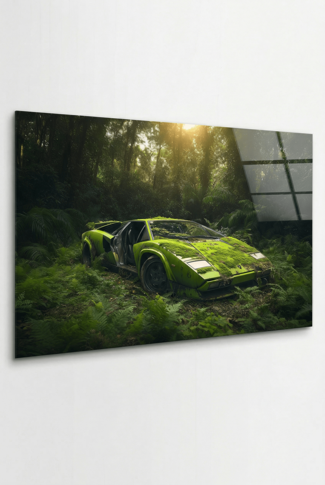 Vergänglicher Luxus – Lamborghini Natur Kunstdruck| Dein Wandbild - Dein Wandbild
