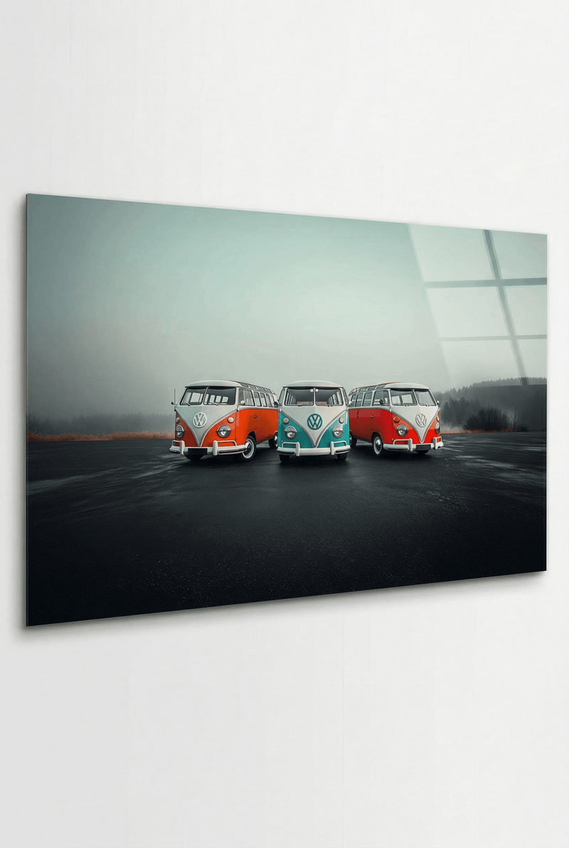 VW Bulli T1 – Dreifache Nostalgie auf der Straße | Dein Wandbild - Dein Wandbild