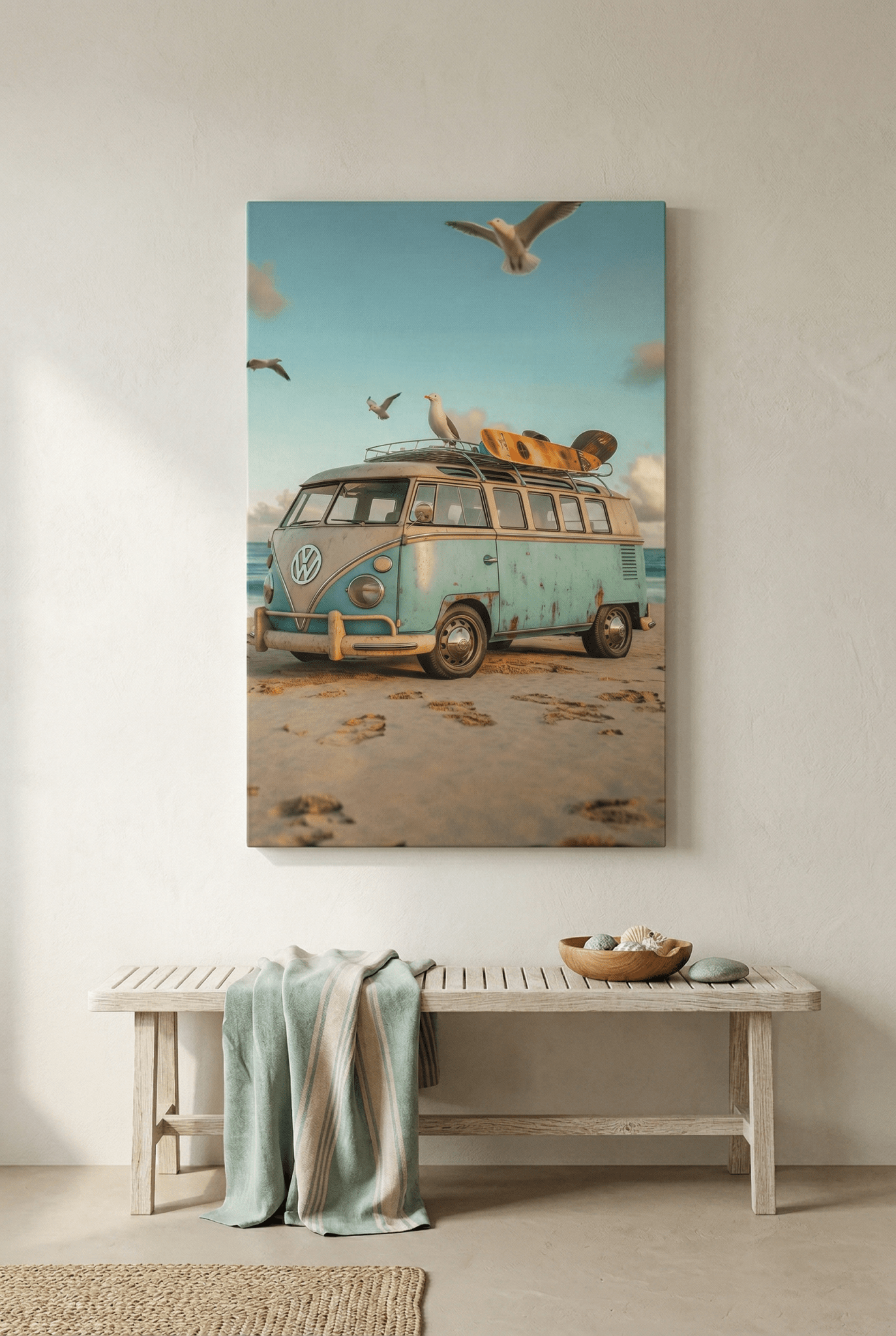 VW Bulli T1 – Nostalgie trifft auf Strandabenteuer | Dein Wandbild - Dein Wandbild