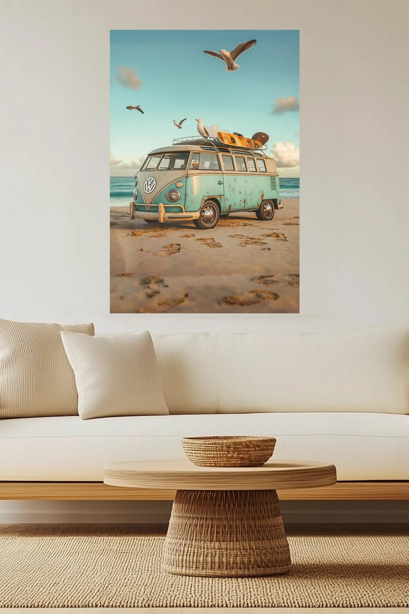 VW Bulli T1 – Nostalgie trifft auf Strandabenteuer | Dein Wandbild - Dein Wandbild