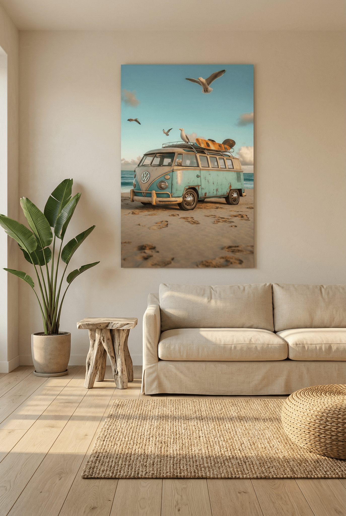 VW Bulli T1 – Nostalgie trifft auf Strandabenteuer | Dein Wandbild - Dein Wandbild