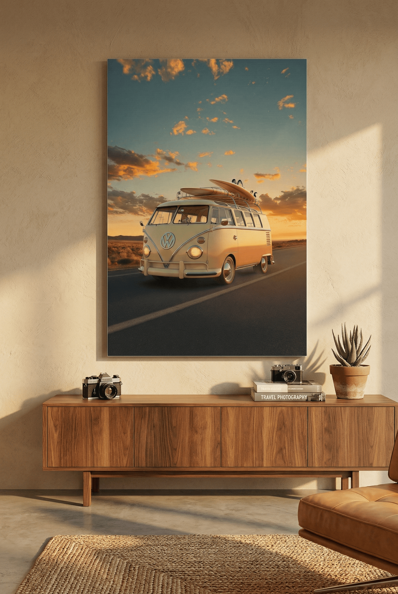VW Bulli T1 – Roadtrip in den Sonnenuntergang | Dein Wandbild - Dein Wandbild