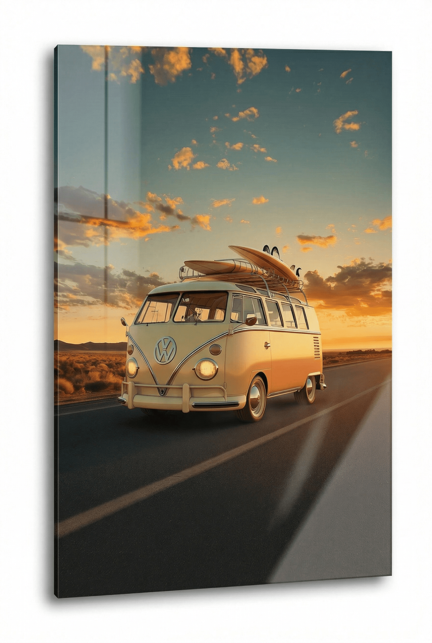 VW Bulli T1 – Roadtrip in den Sonnenuntergang | Dein Wandbild - Dein Wandbild