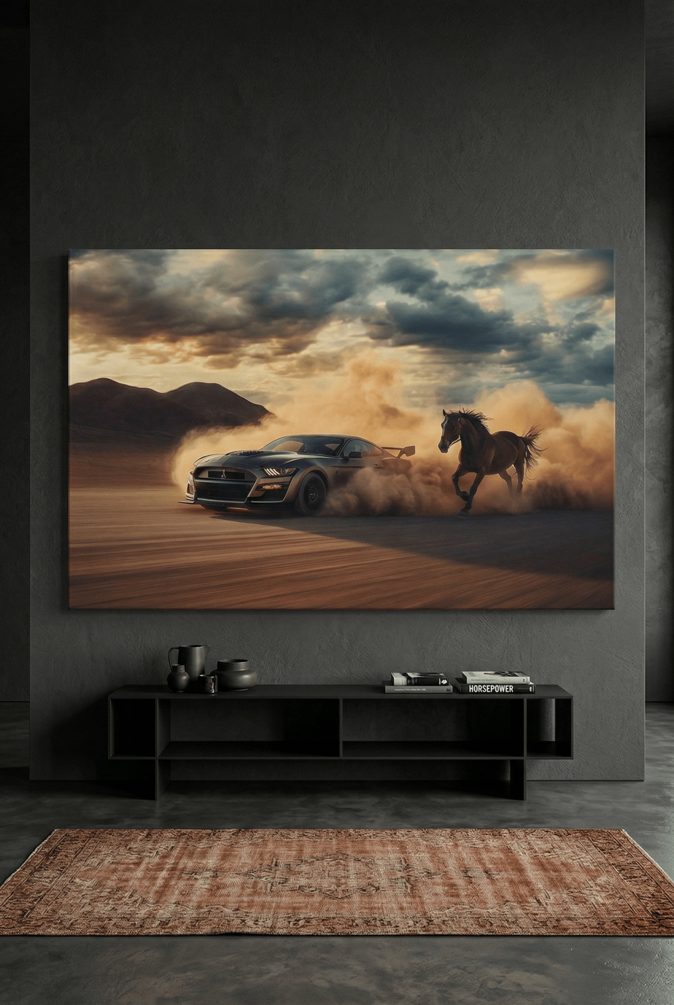 Wild Speed – Episches Autobild mit Mustang - Power | Dein Wandbild - Dein Wandbild