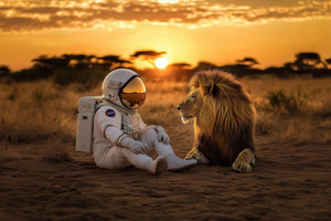 Zwischen den Welten – Kunstdruck mit mystischer Begegnung | Dein Wandbild - Dein Wandbild